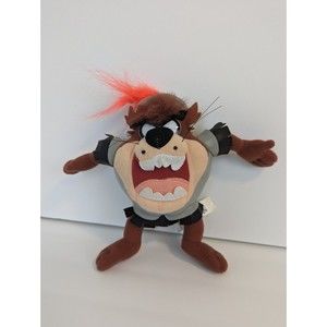 Vintage Tazmanian Devil TAZ Knight Looney Tunes Stuffed Animal Plush 1997